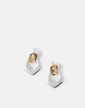 Two-Tone Chunky Doorknocker Earrings, , large