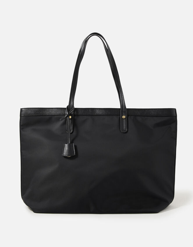 Tiffany Nylon Tote Bag, Black (BLACK), large