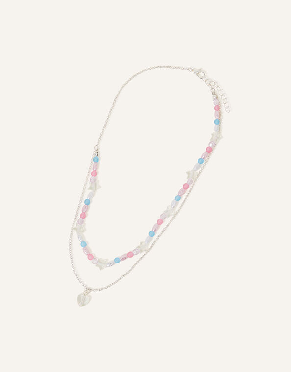 Girls Layered Heart Necklace, , large
