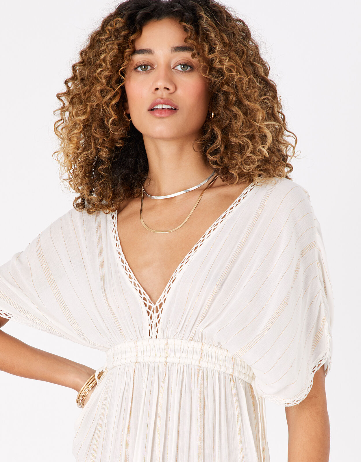 Cream outlet kaftan dress