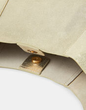 Slouchy Metallic Suede Shoulder Bag, , large