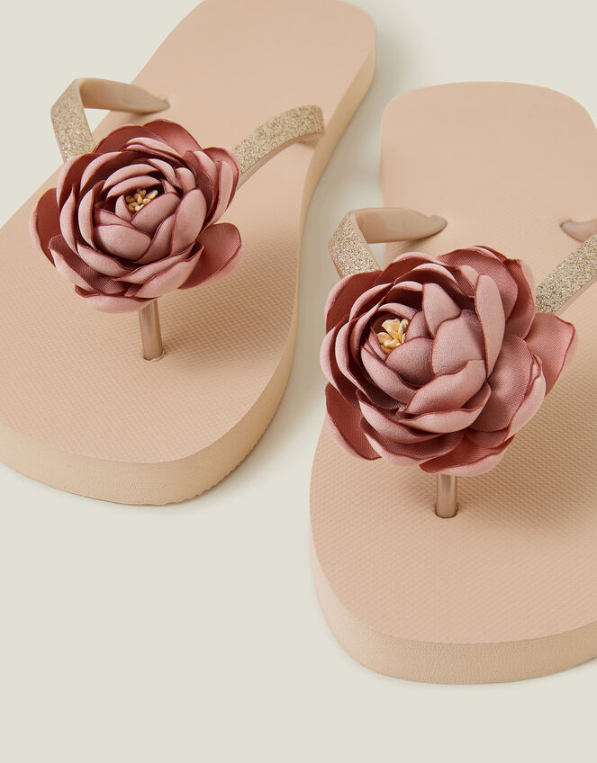 Corsage Flip Flops, Nude (NUDE), large