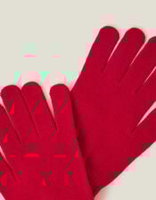 Super-Stretchy Touchscreen Gloves, Red (RED), large