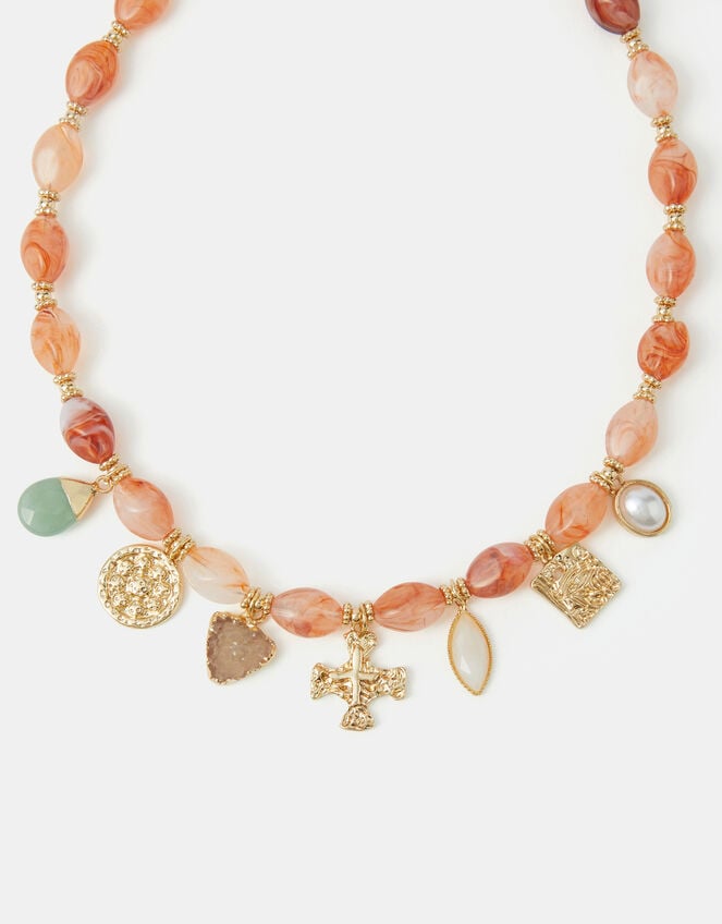 Charm Beaded Necklace, , large