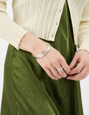 3-Pack Slim Twist Bangles, Silver (SILVER), large