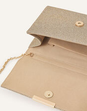 Metallic Box Clutch Bag, Gold (GOLD), large