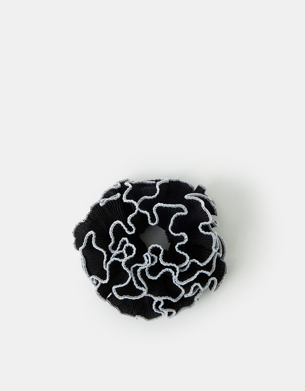 Oversized Pleated Hair Scrunchie, , large