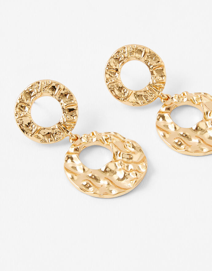 Doorknocker Earrings with Recycled Metal Hoops Accessorize UK