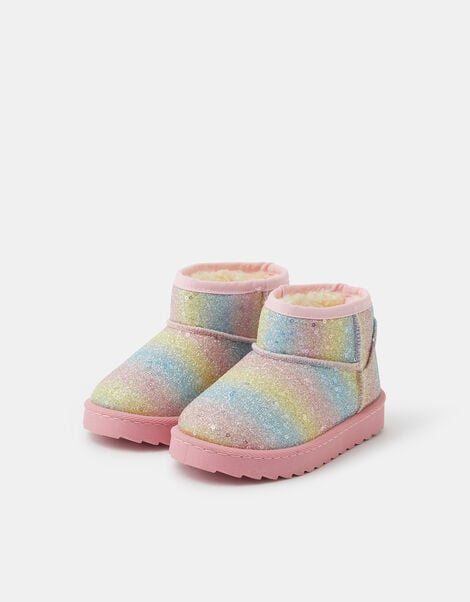 Girls Ombr&eacute; Glitter Fleece-Lined Boots , Multi (PASTEL MULTI), large