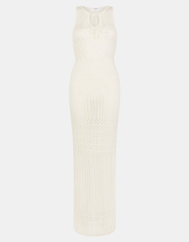Sleeveless Knitted Maxi Dress, Natural (NATURAL), large
