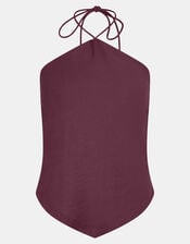 Halter Scarf Top, Purple (PURPLE), large
