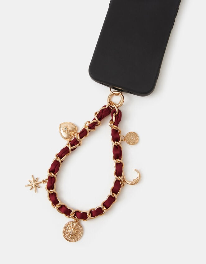 Celestial Satin Chain Wrist Phone Strap, , large