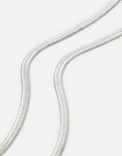 Platinum-Plated Omega Chain Necklace, , large
