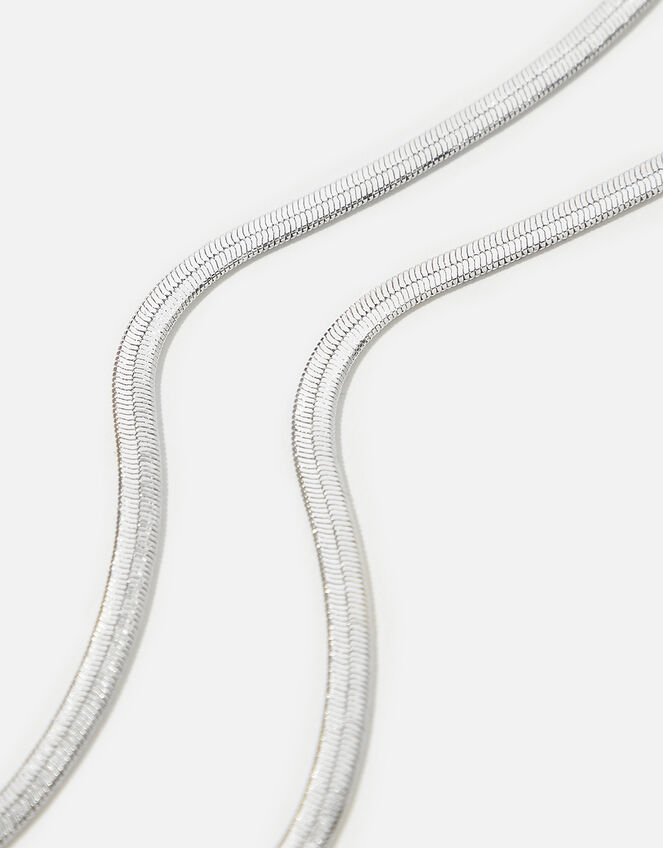 Platinum-Plated Omega Chain Necklace, , large