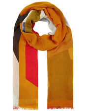 Geo Print Scarf, , large