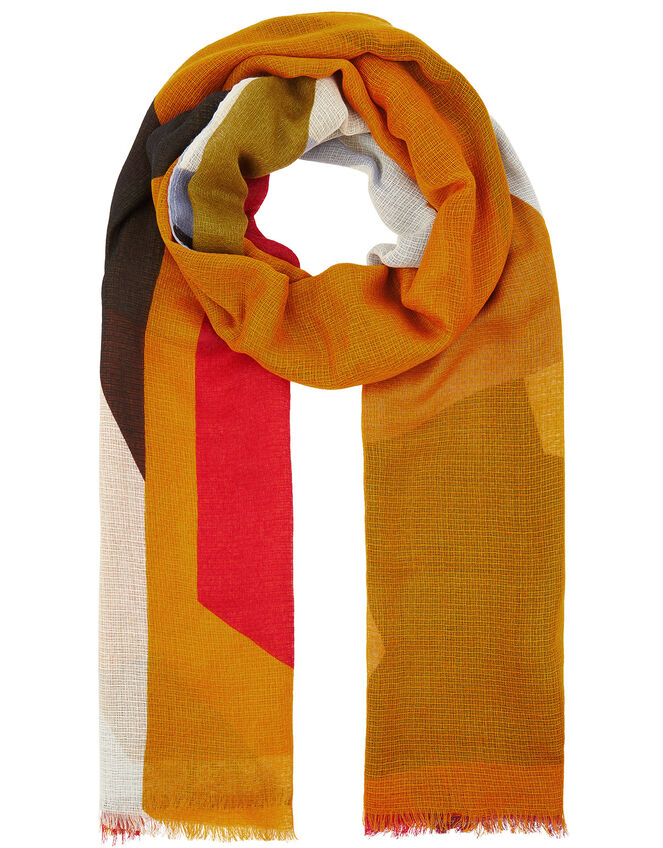 Geo Print Scarf, , large
