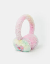 Girls Confetti Fluffy Earmuffs, , large