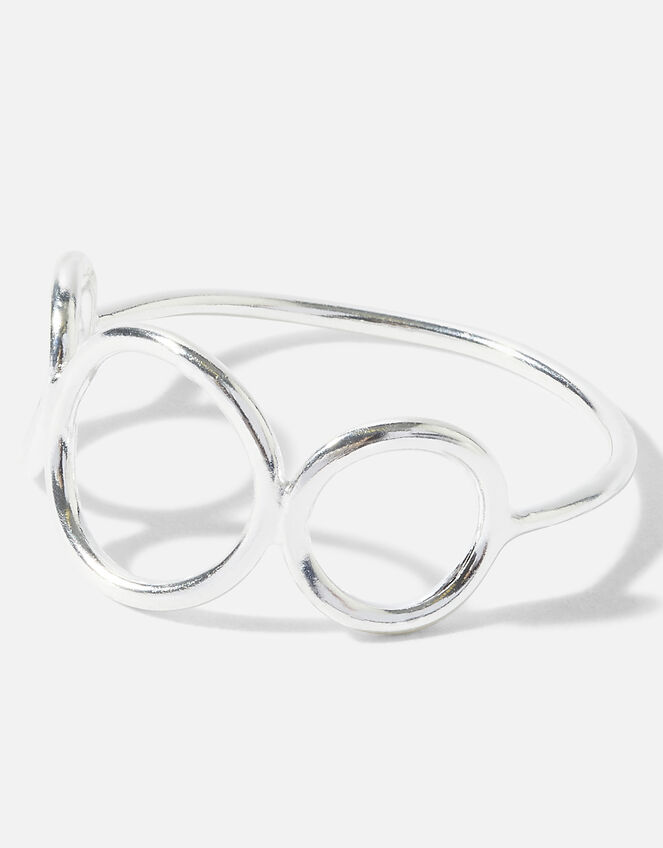 Recycled Sterling Silver Open Circle Ring, Silver (ST SILVER), large
