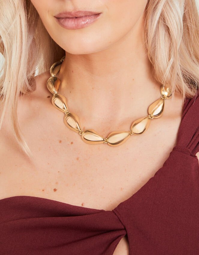 Teardrop Chain Collar Necklace, , large