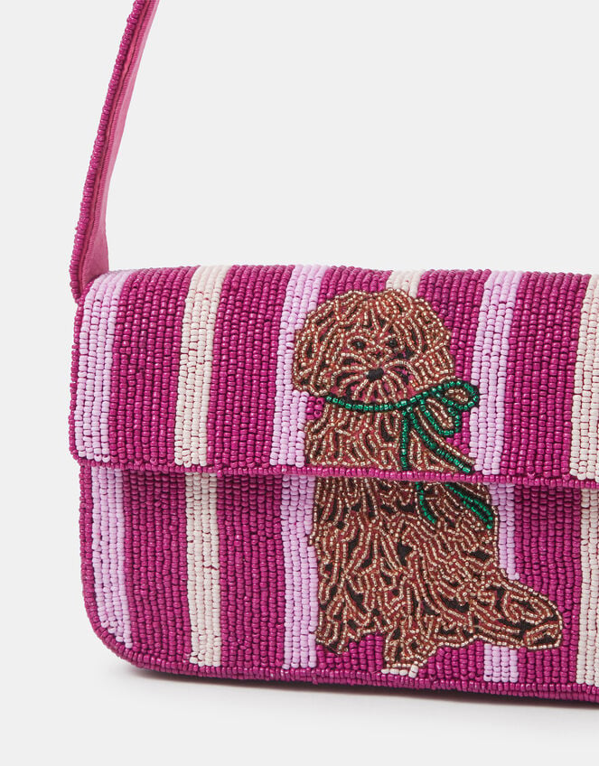 Accessorize x Good Manners Beaded Dog Stripe Bag, , large