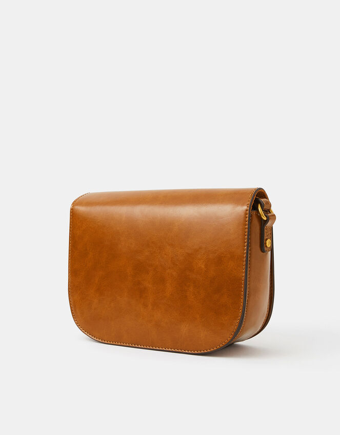 Boxy Crossbody Bag, Tan (TAN), large