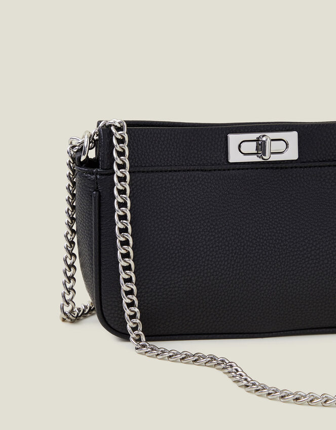 Twist-Lock Chain Shoulder Bag, , large