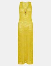 Sleeveless Knitted Maxi Dress, Green (OLIVE), large