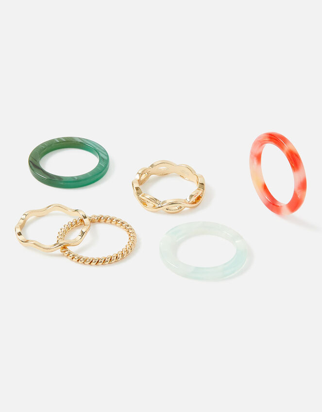 Eye Candy Resin Ring Multipack, Multi (BRIGHTS-MULTI), large