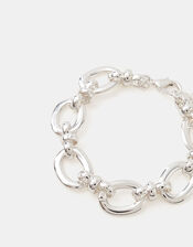 Chunky Oval Link Chain Bracelet, Silver (SILVER), large