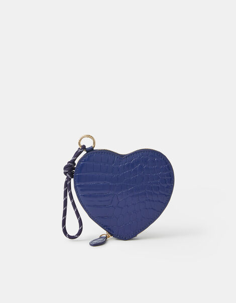 Patent Heart Purse, Blue (BLUE), large