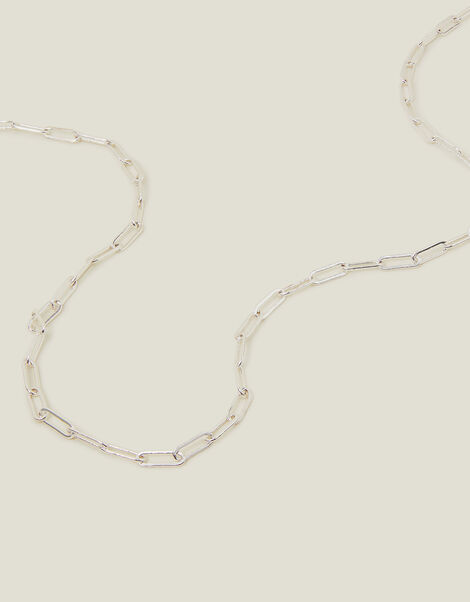 Sterling Silver-Plated Paper Clip Chain, , large