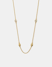 14ct Gold-Plated Long Station Necklace, , large