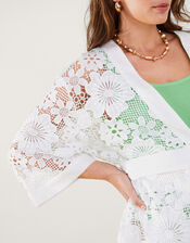 Lace Flower Cover Up, White (WHITE), large