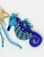 Beaded Seahorse Bag Charm, , large