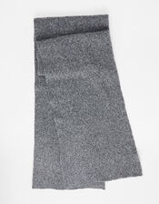 Plain Knit Scarf in Wool Blend, Grey (LIGHT GREY), large