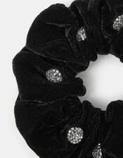 Velvet Polka Dot Scrunchie, , large