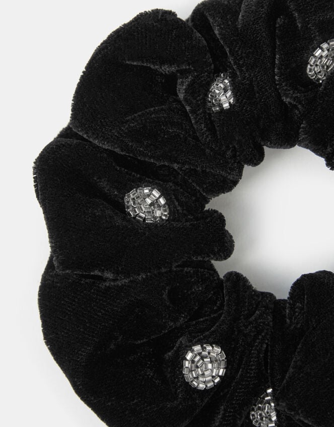 Velvet Polka Dot Scrunchie, , large