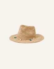 Stetson Seashell Straw Hat, Natural (NATURAL), large