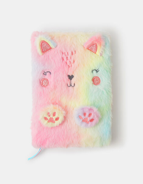 Girls Fluffy Cat Notebook, , large