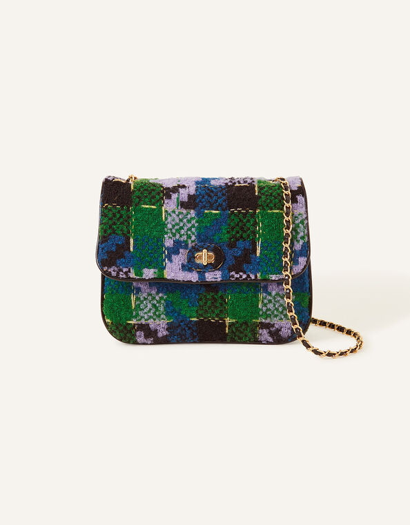 Tweed Cross-Body Bag, , large