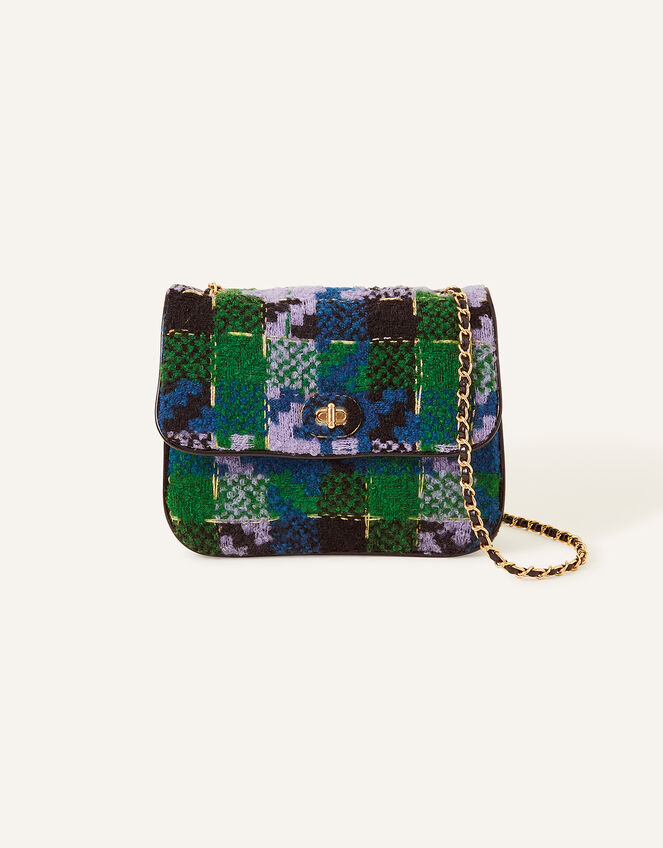 Tweed Cross-Body Bag, , large