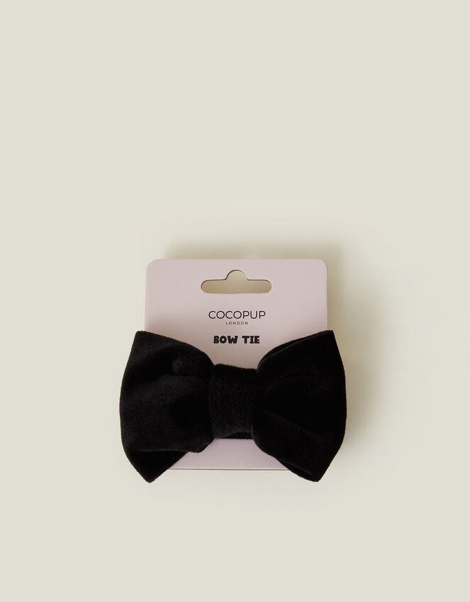 Cocopup London Dogs Velvet Bow Tie Black, , large