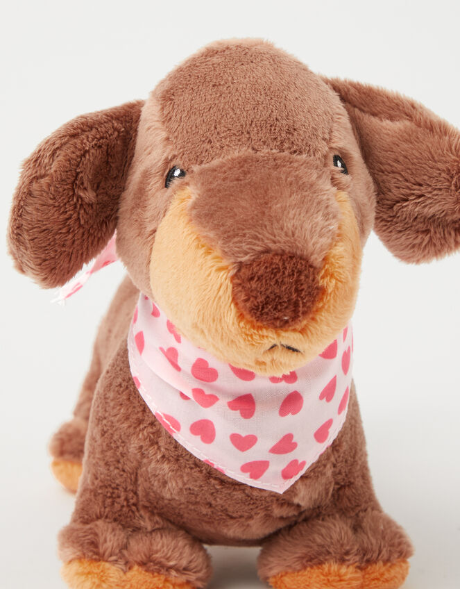 Girls Sausage Dog Plush Toy, , large