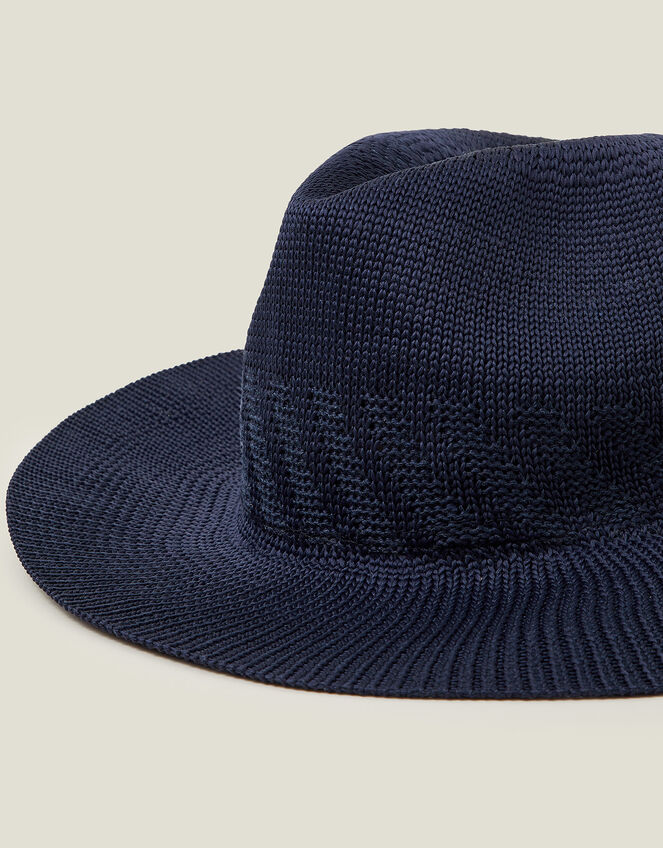 Packable Fedora, Blue (NAVY), large