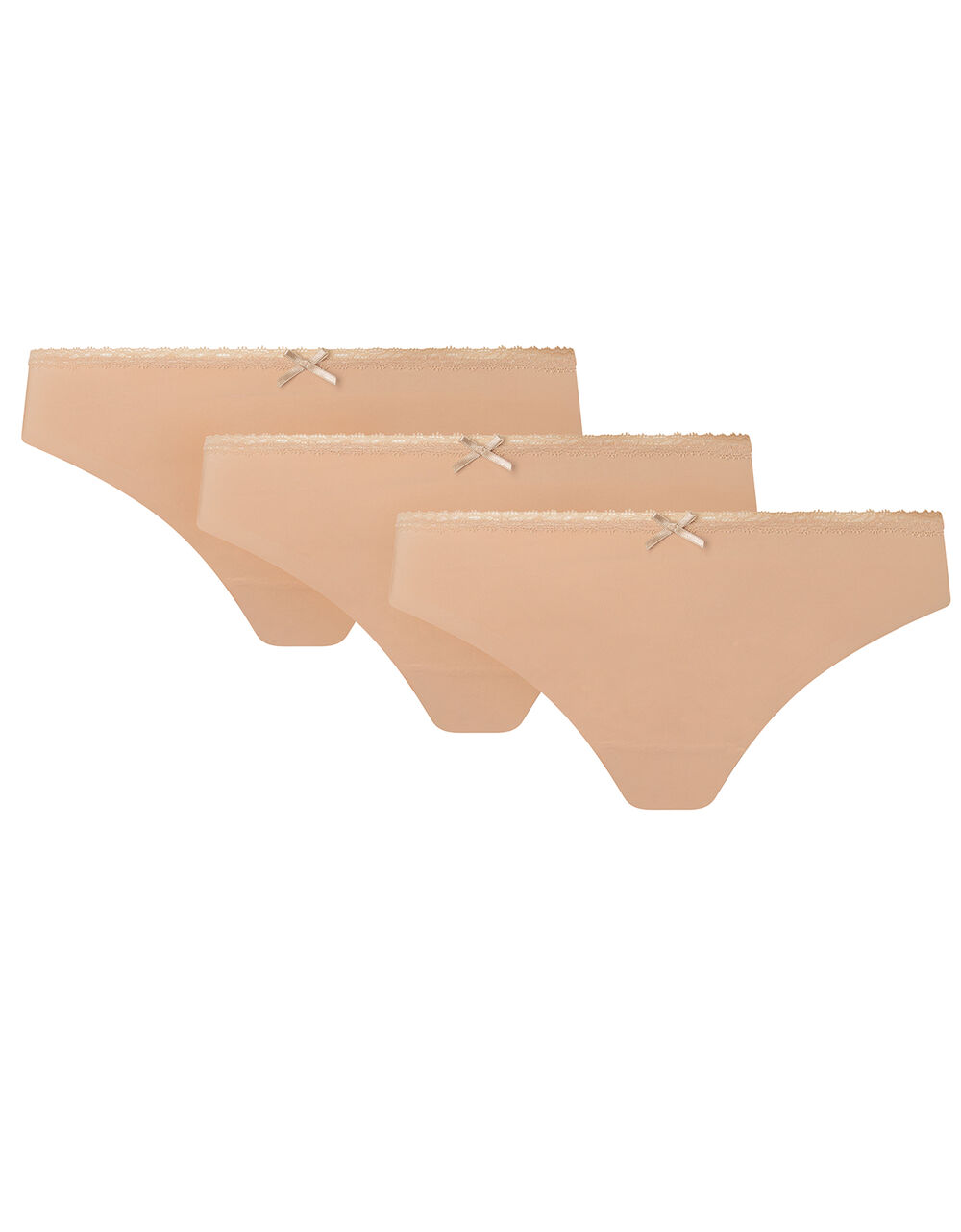No VPL Brazilian Pants Multipack Nude Knickers & Panties Accessorize UK