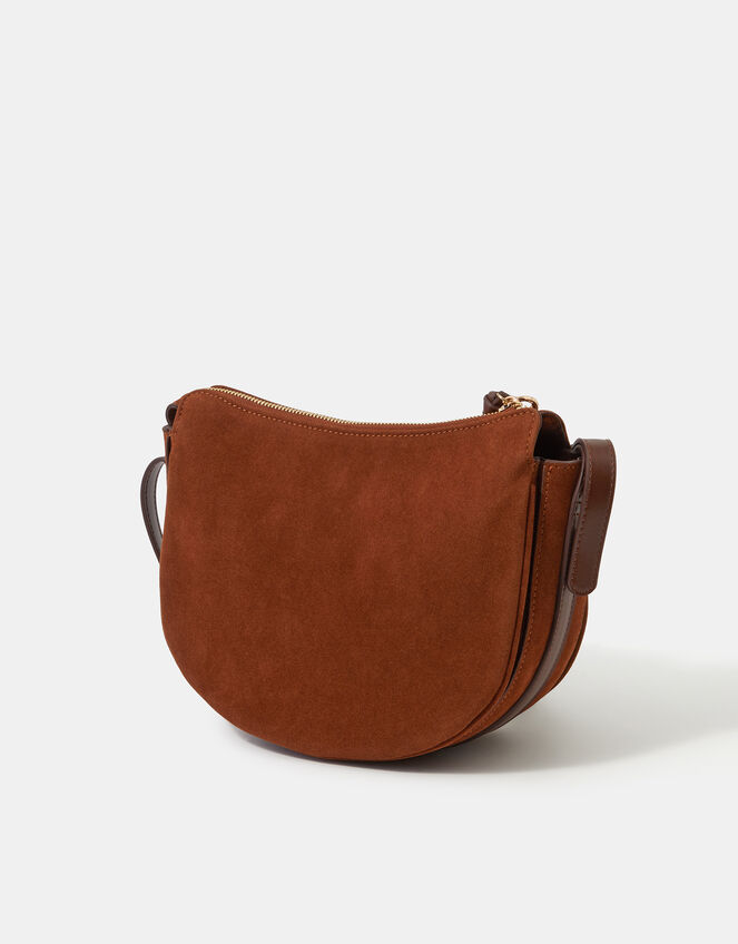 Faux Suede Scarf Crossbody Bag, , large