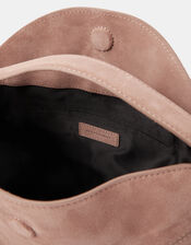 Fold Top Suede Bag, , large