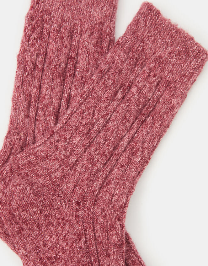 Shimmer Knitted Bed Socks, , large