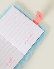 Girls Faux Fur Flamingo Notebook Keyring, , large