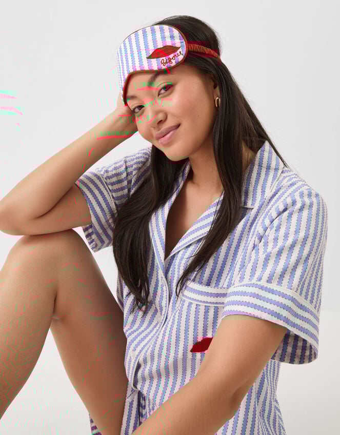 Bisous Stripe Eye Mask, , large